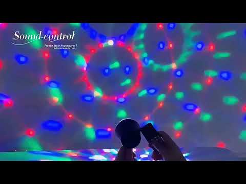 Stripe Magic Ball Light LED RGB Rotating Stage Lamp, Style:No Remote Control(Black) - YouTube Video