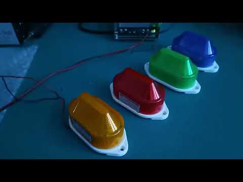 DC12V Led Mini Strobe Signal Warning Light Silent Warning Light(Red) - YouTube Video