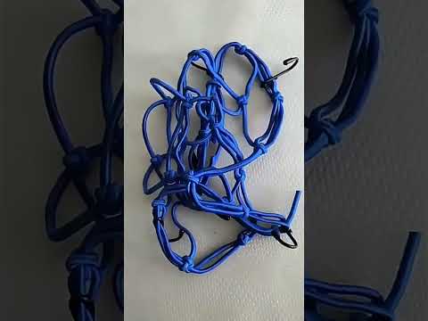 Motorcycle Scooter Fuel Tank Mesh Bag 6 Hooks Elastic Webbing Expandable Mesh Bag(Blue) - YouTube Video