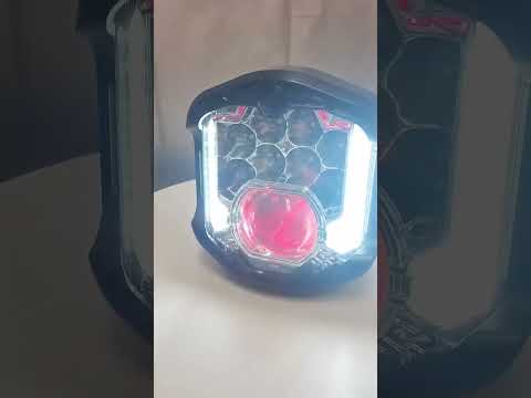 OL-21W04Y 7 Inch LED Long-Distance Headlight Angel Eye Background Work Light(Yellow) - YouTube Video