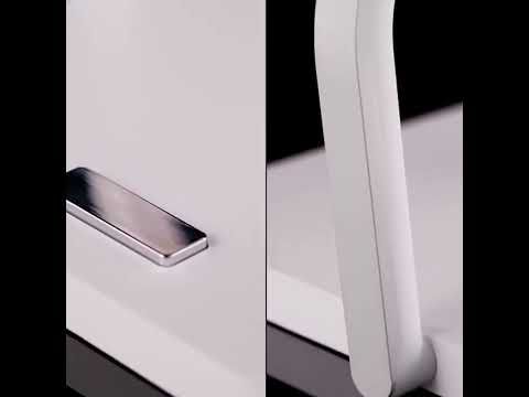 XM9902 Portable Wireless Charger Touch LED Desk Lamp (White) - YouTube Video