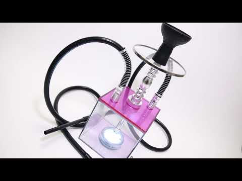 Cube Acrylic Double Pipe Hookah Set - YouTube Video