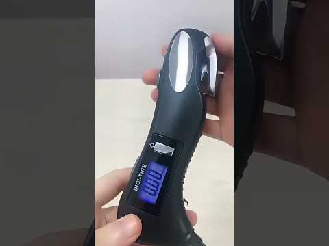 LCD Display Screen Digital Tire Gauge with LED Flashlight, Pressure Range: 2-150PSI - YouTube Video