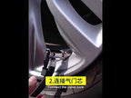 Car 12V Portable Inflatable Cylinder Pedal Pointer Air Pump with Light - YouTube Video
