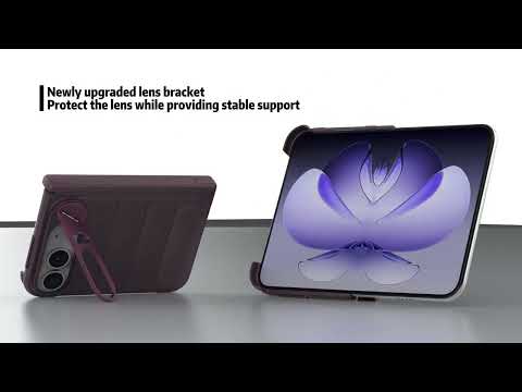 For iPhone Duo Magic Shield Camera Lens Holder Foldable PC Shockproof Phone Case(Black) - YouTube Video