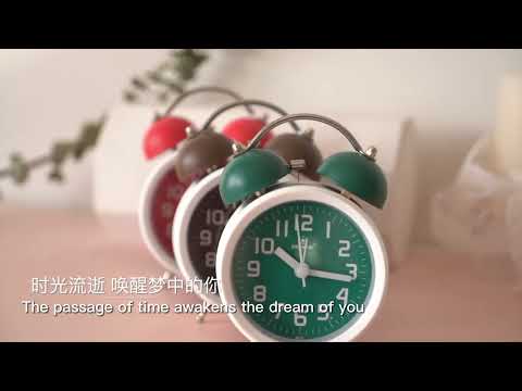 6016 Simple Bell Small Alarm Clock Students Learning Bedside Clock With Night Light(Red) - YouTube Video
