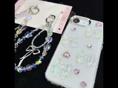 Ethereal Phantom Fantasy Crystal Bow Glowing Double Phone Chain(Pink) - YouTube Video