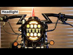 7 Inch Motorcycle Retro Modified Headlights Day Trip LED Far Near Beam Lights  For Wrangler / Harley - YouTube Video