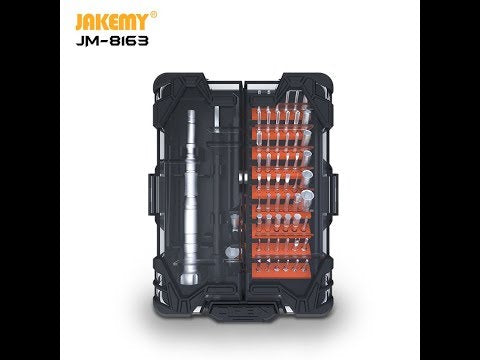 JAKEMY JM-8163 62 in 1 Multi-functional Screwdriver Set Repair Tool - YouTube Video
