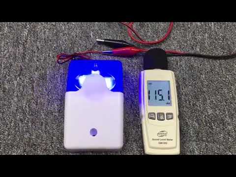 103 Mini Strobe Siren Durable Home Security Alarm System (Blue) - YouTube Video