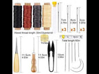 ER109 28 In 1 Handmade Leather DIY Tool Set Sewing Craft Tool Set - YouTube Video