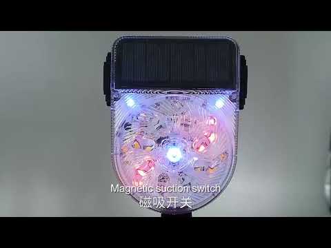 Y-949 27 LEDs Solar Car Waterproof Warning Light - YouTube Video
