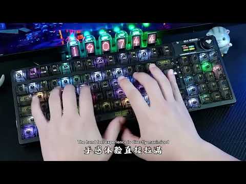 AULA F98Pro V3 99 Keys Wired/2.4G/Bluetooth Three Model RGB Mechanical Keyboard, Shaft:Ice Crystal Shaft(Transparent Black) - YouTube Video