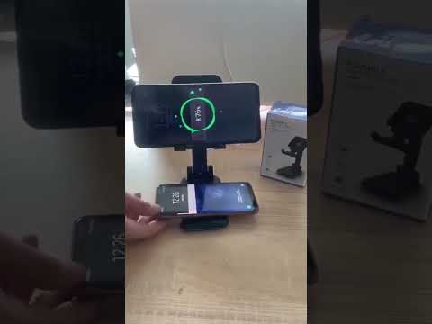 T6 2 in 1 Portable Folding Stand Wireless Charging, Style:Single Charge(Black) - YouTube Video