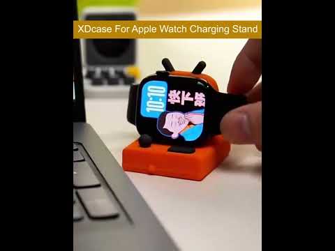 XDcase For Apple Watch Computer Design Smart Watch Charging Stand(Orange) - YouTube Video