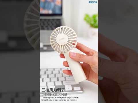 ROCK YW-DC03 Air Bubble Mini Handheld Fan - YouTube Video