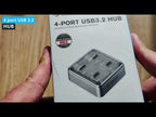 ORICO XHJ4C-G2 4-Port Compact Zinc Alloy USB Type-C 3.0 HUB Expand Converter(Silver) - YouTube Video