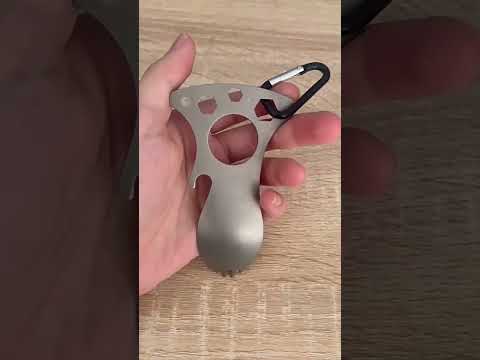 Outdoor Multifunctional Camping Spoon Stainless Steel Tableware Portable Picnic Tableware Fork And Spoon(Light Grey) - YouTube Video