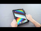 For iPad Air 13 2026 / 2025 / 2024 Powerful Sailor Metal Holder Hybrid Tablet Case with Strap & Glass Film(Black Clear) - YouTube Video