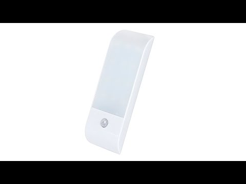 PIR Human Body Motion Sensor White Light LED Night Light, 1W 12 LEDs 240 LM USB Charging, Sensor Distance: 3m, DC 5V - YouTube Video