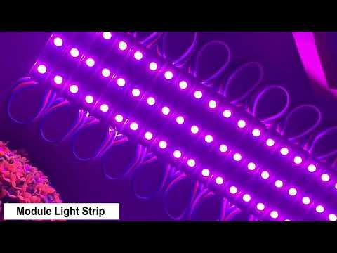 Module Light Strip, 20x 3-LED RGB Light 5050 SMD LED, DC 12V - YouTube Video