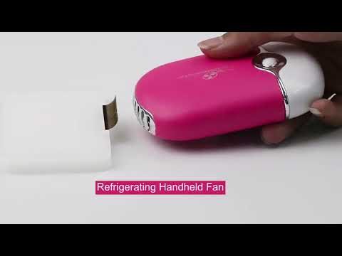 Portable Mini USB Charging Air Conditioner Refrigerating Handheld Small Fan (Blue) - YouTube Video