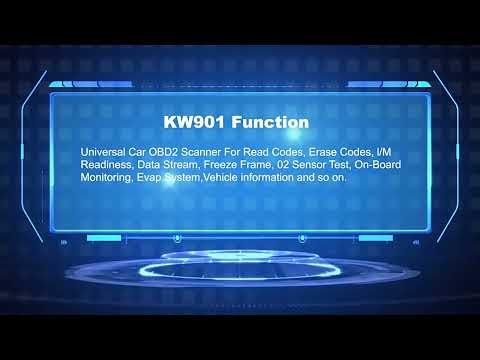 KONNWEI KW901 Android Phone OBD2 Car Bluetooth 5.0 Diagnostic Scan Tools(Black) - YouTube Video