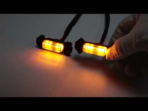 For Toyota Tacoma TRD 2016-2019 5 in 1 Car LED Front Grille Warning Lights, Daytime Running Lights & Wide Lights (Yellow Light) - YouTube Video