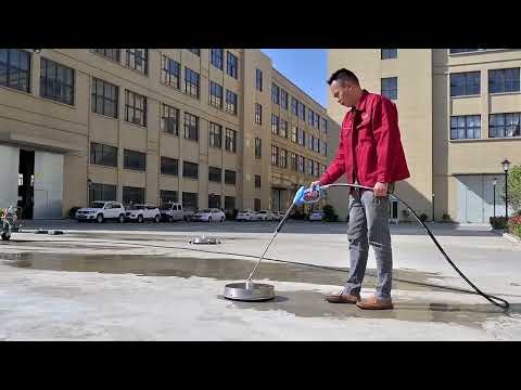 Round Floor Scrubber High Pressure Cleaner, Size: 15 inch Plastic+2 Shots - YouTube Video