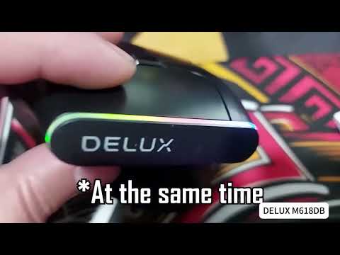 DELUX M618DB 6-Keys 1600 DPI RGB Vertical Wireless Bluetooth Dual-Mode Mouse(Lithium Bluetooth Version) - YouTube Video