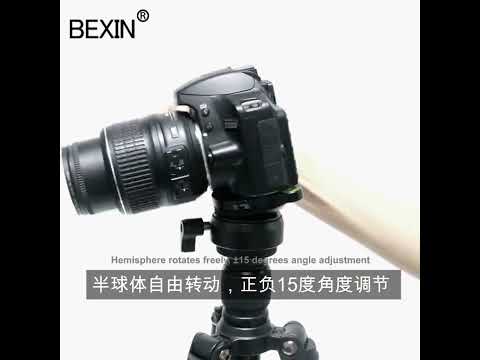 BEXIN DY-60N 1/4 inch Thread Dome Professional Tripod Leveling 360 Degree Panorama Head Base with Bubble Level & 3/8 inch Screw Adapter - YouTube Video