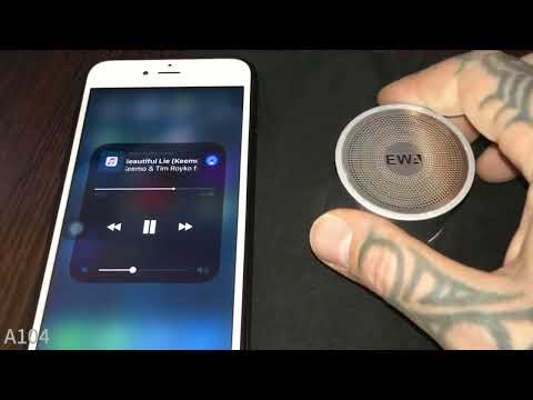 EWA A104 Bluetooth Speaker MP3 Player Portable Speaker Metallic USB Input MP3 Player Stereo Multimedia Speaker(Grey) - YouTube Video