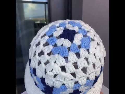 Flower Fisherman Hat Summer Hollow Breathable Knitted Wool Cap, Size: M(Blue) - YouTube Video
