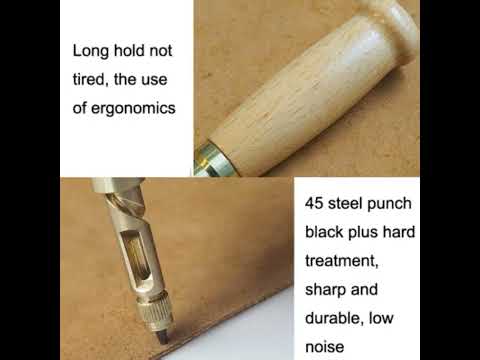 6 In 1 Automatic Belt Punch Punching Multi-scalp Anechoic Belt Punch(Wood Color) - YouTube Video