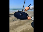 Outdoor Aluminum Alloy Folding Small Round Table Portable Liftable Camping Table, Color: Black - YouTube Video