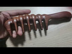 Meridian Massage Wooden Comb, Style: Rosewood Large Tooth - YouTube Video