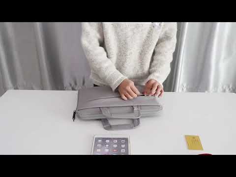 ST03 Waterproof Laptop Storage Bag Briefcase Multi-compartment Laptop Sleeve, Size: 11.6-12.5 inches(Rose Pink) - YouTube Video