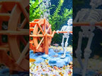 Skull Shape Aquarium Ornament Air Bubble Fish Tank Decoration, Type:Sliding Waterwheel Skull - YouTube Video