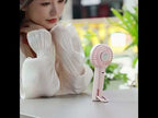 WT25 Handheld Fan With Lanyard Clip USB Desktop Silent Rechargeable Fan(White) - YouTube Video