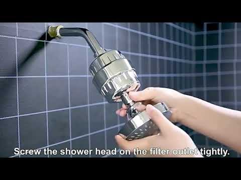 Bath Water Purifier Shower Faucet Chlorine Filter, Interface: 2.1cm / 2.7cm - YouTube Video