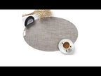 PVC Oval Shape Dining Table Mat Heat Insulation Non-Slip Placemats Disc Bowl Tableware Pads(Brown) - YouTube Video