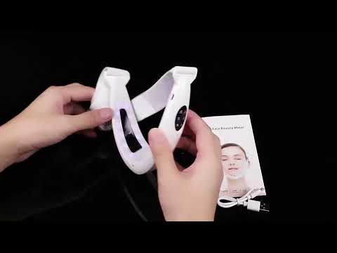 106892 EMS Microcurrent Red and Blue Light Massage Face-Lifting Instrument(White) - YouTube Video