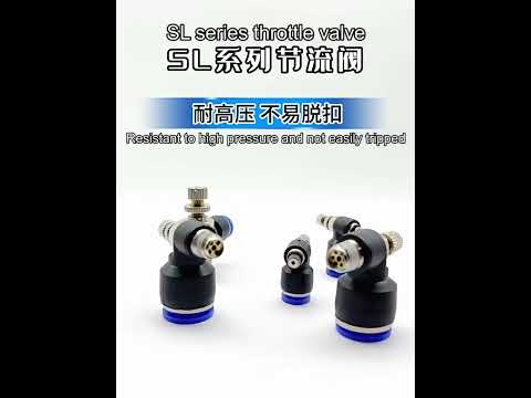 SL4-01 LAIZE 2pcs Throttle Valve Quick Fitting Pneumatic Connector - YouTube Video