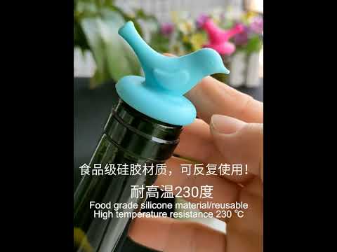 2pcs Creative Bird Style Silicone Wine Beer Condiments Bottle Stopper Random Color Delivery - YouTube Video
