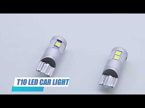 4 PCS T10 DC12V / 2W Car Clearance Light 9LEDs SMD-3030 Lamp Beads (White Light) - YouTube Video