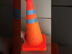 3-LED Solar Lift Traffic Safety Warning Road Cones, Height: 56cm - YouTube Video