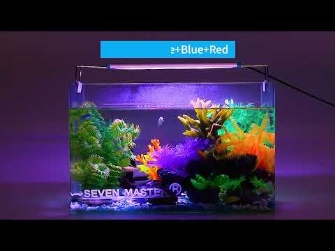 Ultra-Thin Aquarium LED Light With 4 Rows Of 5730 LEDs 18cm Blue+White Light(EU Plug) - YouTube Video