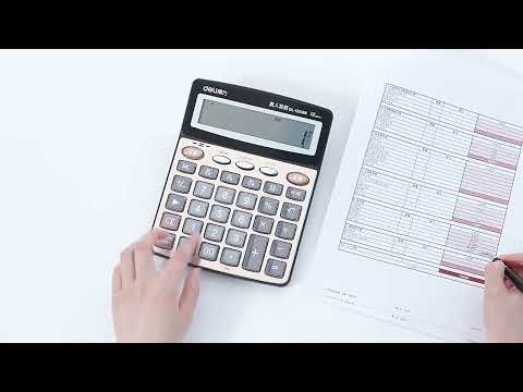 Deli 1559N Live Voice Calculator Multifunctional Office Finance 12-bit Calculator - YouTube Video