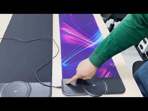 K9186 Multifunctional RGB Lighting Mouse Pad With Wireless Charger(Black) - YouTube Video