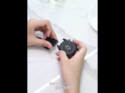 For Galaxy SM R800 46mm Milanese Watch Band(Black) - YouTube Video